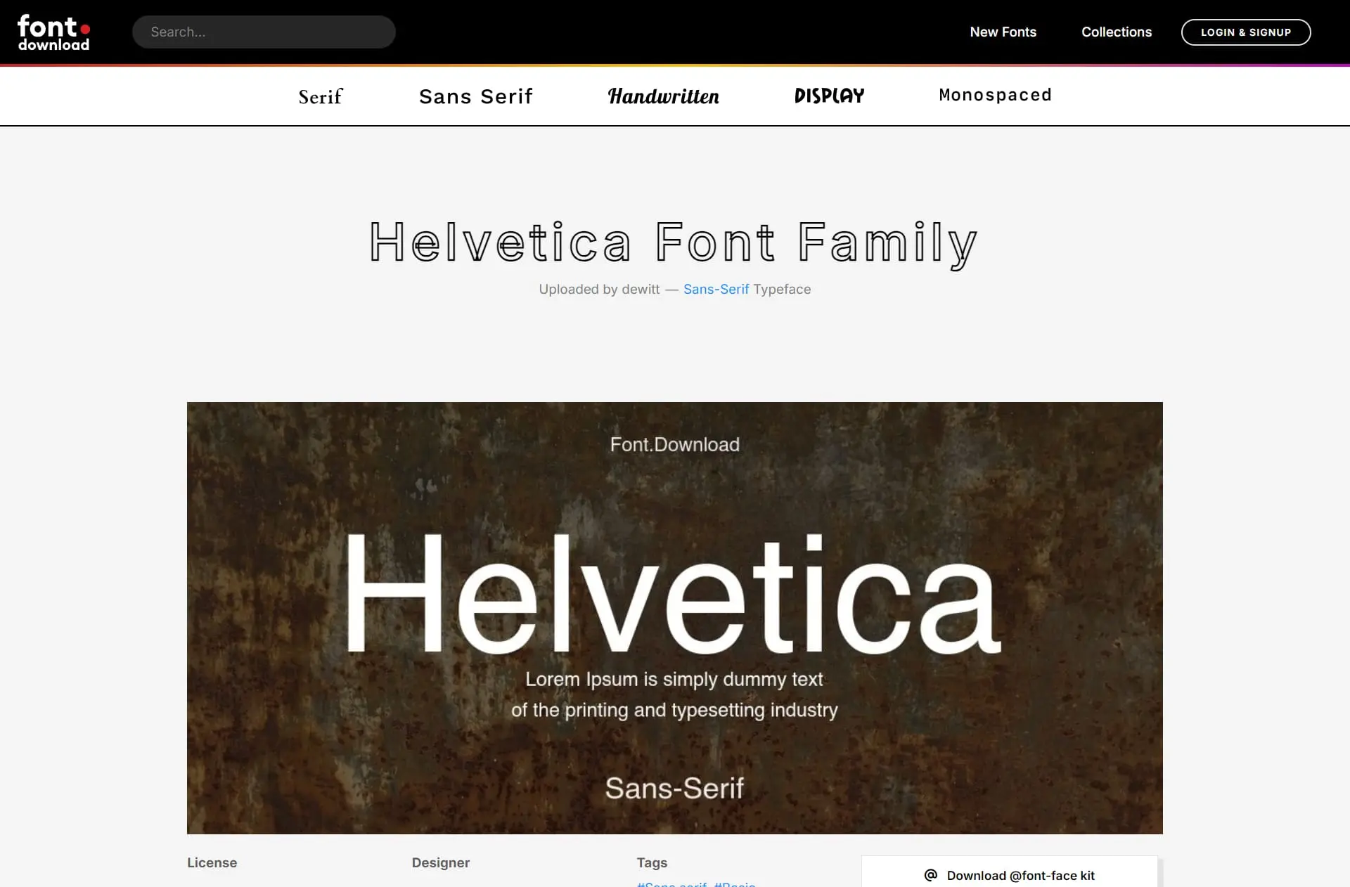 Studentport Memaksimalkan Font Helvetica